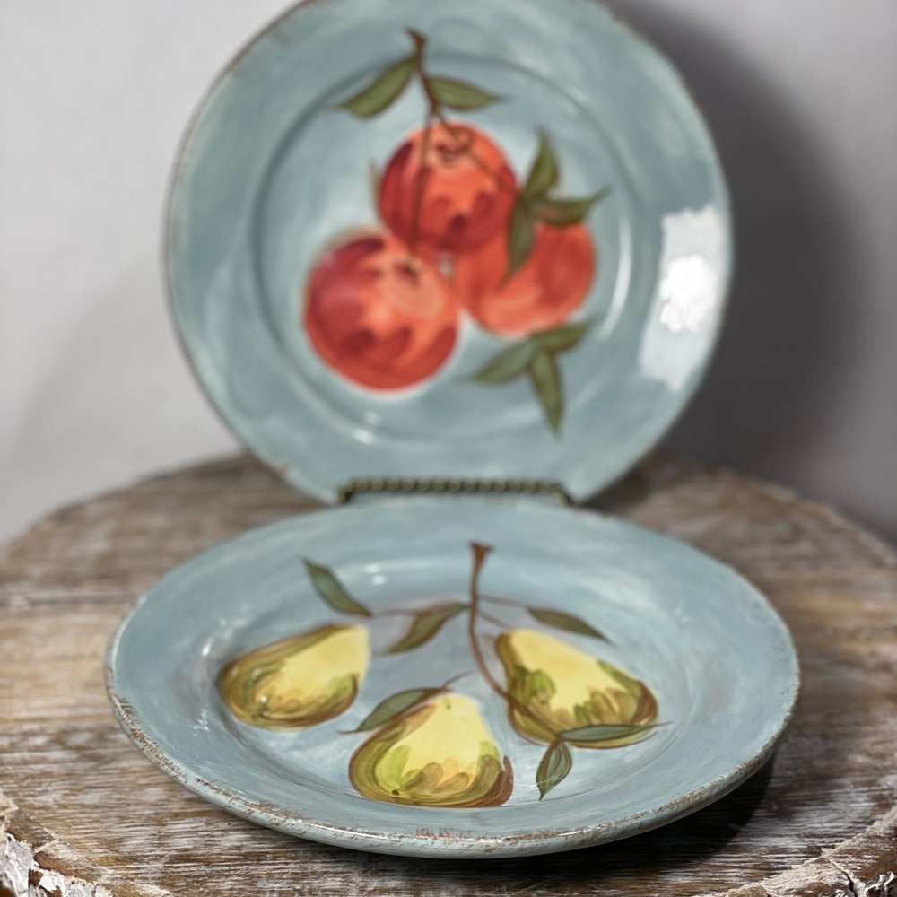 Mesa international blue salad plates fruit